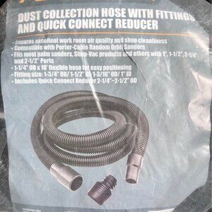 DUST COLLECTION HOSE WITH FITTINGS AND QUICK CONNECT REDUCER
